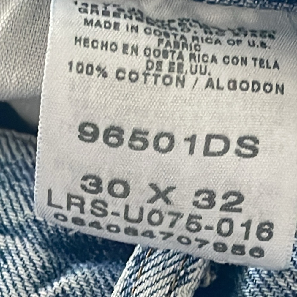 WRANGLER MENS BLUE DENIM JEANS sz 30 x 27 (read description) - Picture 14 of 15